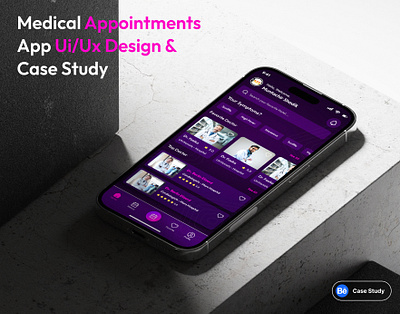 Medical Appointments App Ui/Ux Design & Case Study adobe xd app app design appointment case study design doctor figma medical medical appointment ui user research ux