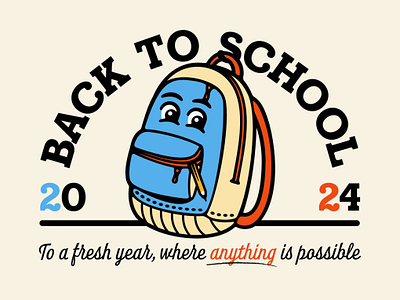 Back to school 🏫 back to school backpack design doodle graphic design illustration mascot personification school