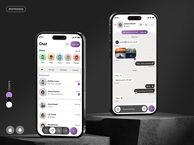 Chat App Design Concept📱 app design application call chat chat app chat theme chatting conversations grapgic design group chat inbox message app messaging app minimal mobile app design talk ui design uiux ux design video app