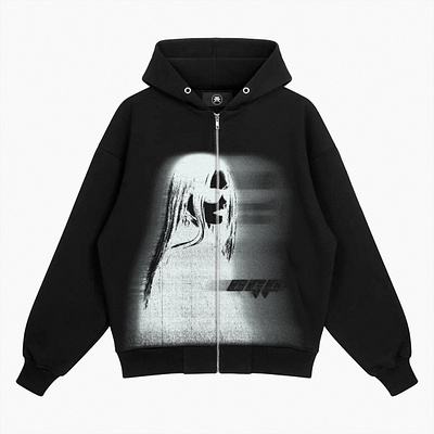 STREETWEAR PRINT WITH GIRL// GRUNGE BLURRED PRINT* 2024 bitmap blurred branding design girl graphic design grunge hoodie noise print streetwear t shirt