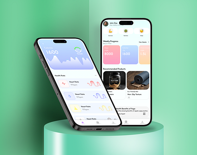 WellnessTrack app designing figma flutter graphic design ui ux