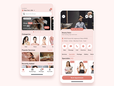 Salon android application barber beauty beauty salon hair cut ios massage mobile app