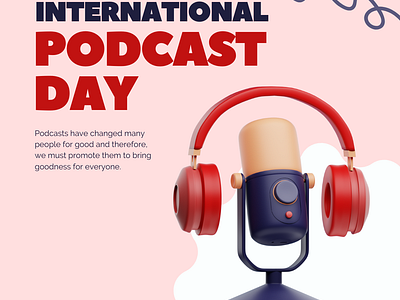 International Podcast Day 3d branding design graphic design illustration