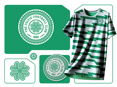 Celtic Rebrand badge ball celtic celtic rebrand crest design football glasgow graphic design illustration logo luck rebrand rebranding soccer trebel ui