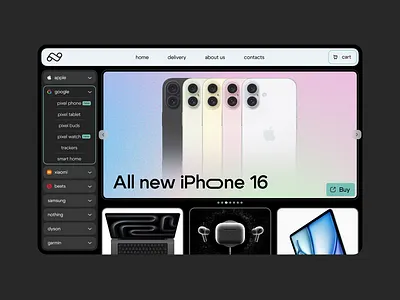 Tech shop website concept design designer figma ui ux web website