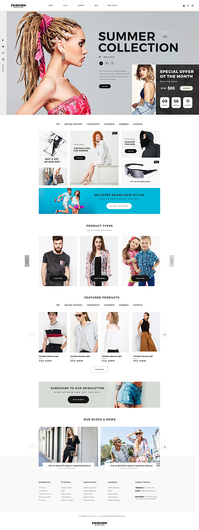 Fashion e-commerce website ui