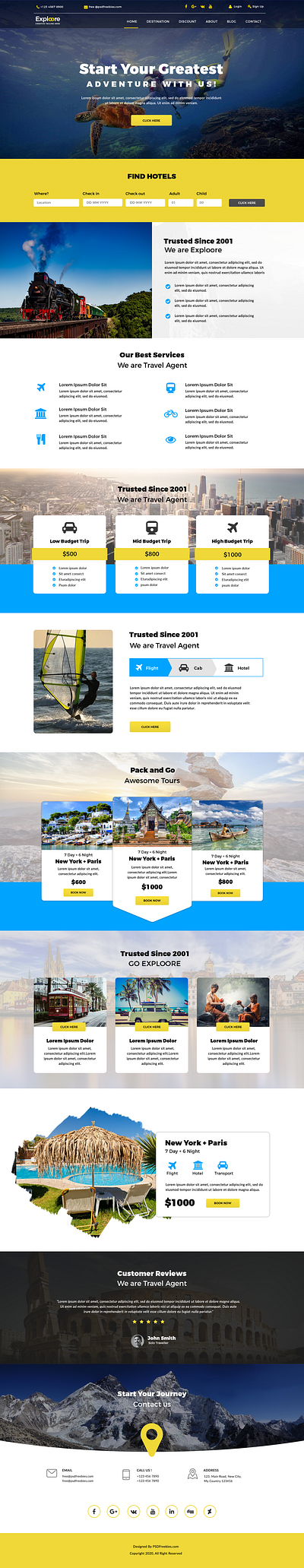 Travel Tour Booking website graphic design ui