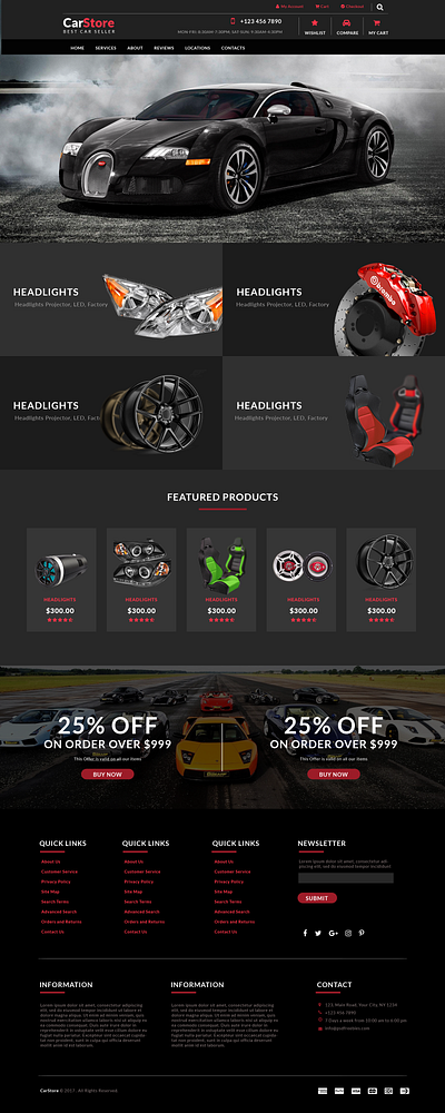 Car Accessories e-commerce website 3d animation graphic design motion graphics ui