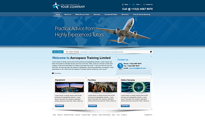 Flight Training Program website graphic design ui