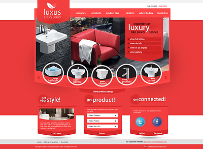 Luxus Luxury Brand home page 3d graphic design ui