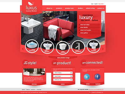 Luxus Luxury Brand home page 3d graphic design ui