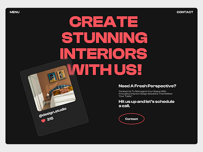 Interior Design website interface landing landing page ui section typography ui ux web web design web ux ui designer websites