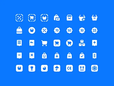 E-Commerce Icons - Lookscout Design System clean design icon set iconography icons layout lookscout ui user interface ux vector