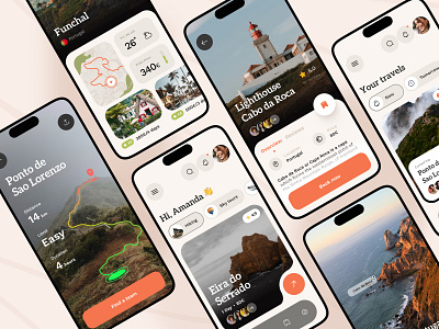 Travel service - Mobile App adventure booking mobile app mobile ui tour tourism tourist travel travel agency travel app trip ui ux vacation