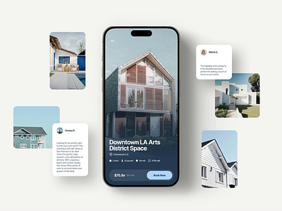 Everest booking branding interface mobile app motion graphics real estate rent ui design uiux