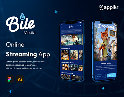 Your Streaming Destination app design app development casestudy ott portfolio uiux user experience user interface web design