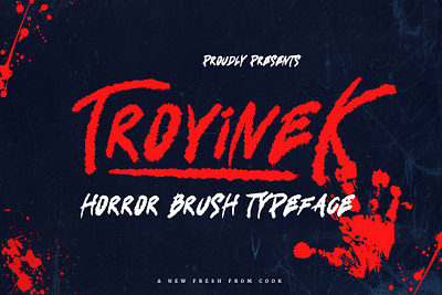 Trovinek - Horror Brush Font blood dark festival gothic horror movie nightmare red scare scary t shirts textured trend tshirt