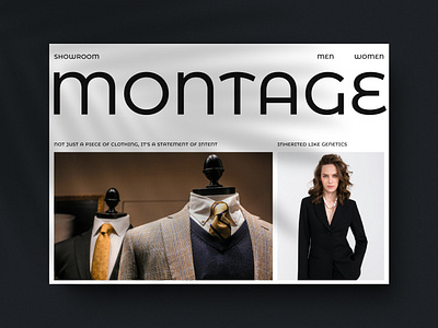 Montage – Suit Fashion Brand branding ui