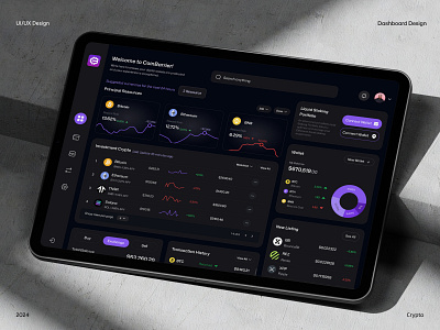 Crypto Wallet Web Dashboard UI Design admin dashboard admin panel blockchain crypto crypto dashboard crypto wallet cryptocurrency dashboard dashboard design dashboard ui digital wallet figma ui ui design ui ux uiux ux