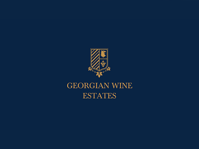 Georgian Wine Estates branding creative design emblem graphic design heraldic logo winery winery logo