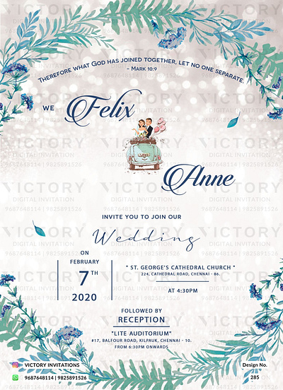 Christian wedding card in Aesthetic design 285 design graphic design illustration invitation photoshop