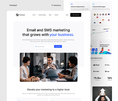 PixeSaaS - IT Solutions & Technology Website agency website beautiful branding business business website cool corporate website design home landing page marketing website modern modern web professional website ui ux web web design website