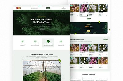 Ecommerce Landing Page | Shopify design ecommerce ecommerce website homepage landing page plants website shopify trees trees plants ui ui ux website design website ui