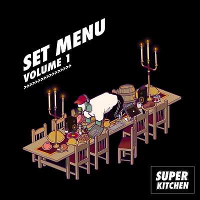 Super Kitchen Album Cover - Set Menu 3d album artwork graphic design illustration isometric nostalgia