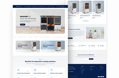 Ecommerce Landing Page | Shopify air conditioner coolers design ecommerce ecommerce website electronic website fans landing page landing ui shopify ui website website design website ui