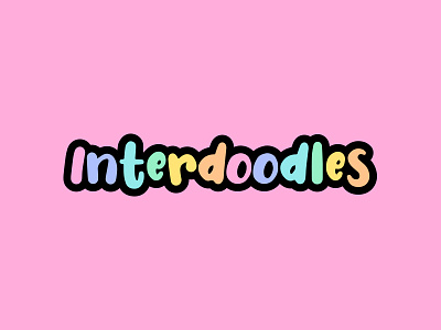 Interdoodles colorfull cute doodle kids kirra kirra logo logotype nft sweet type typography web3