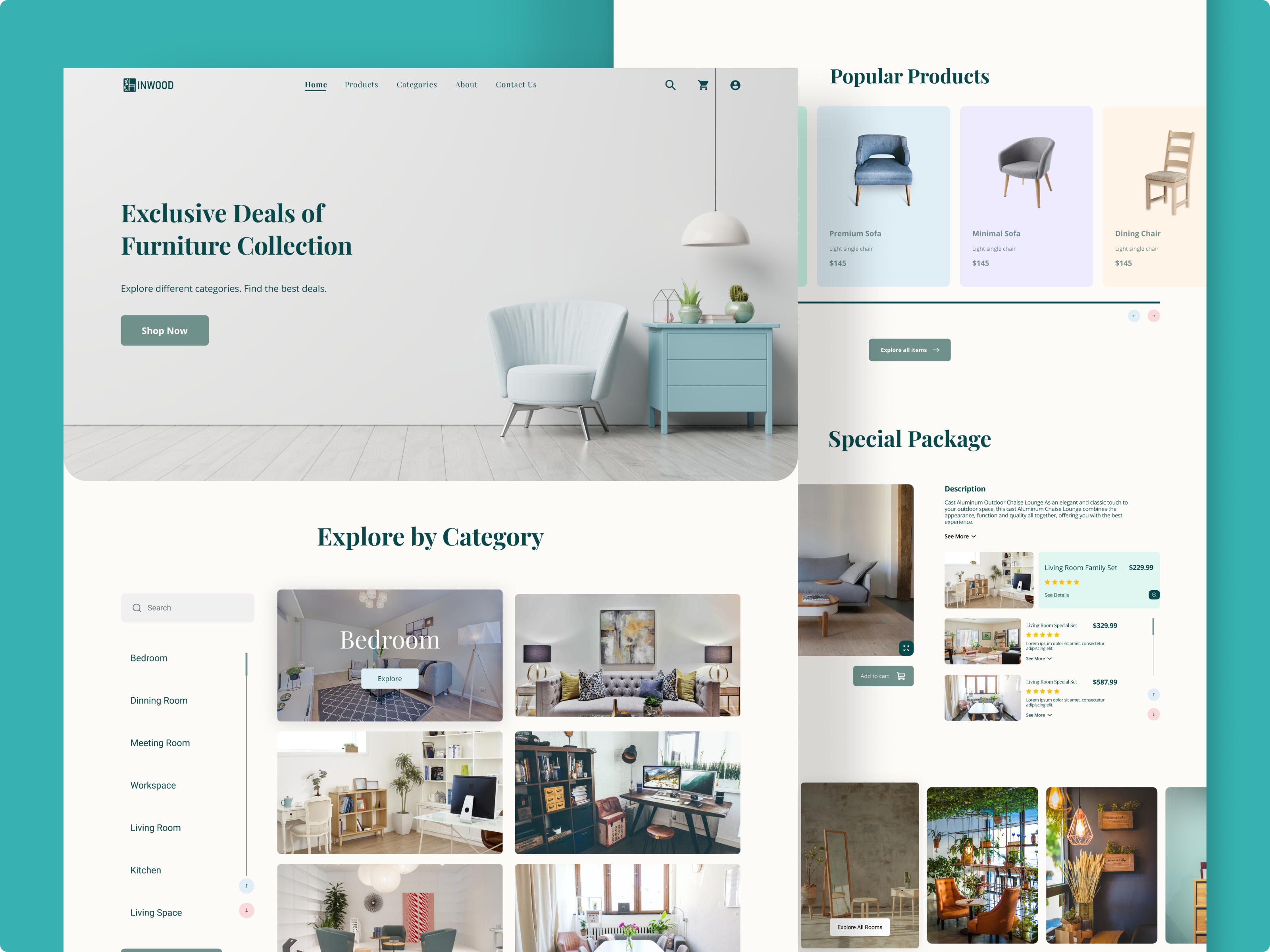 eCommerce Furniture Landing Page case study ecommerce case study figma download free figma file furniture furniture landing page furniture web design landing page product ui ux ux case study web web app design web design web page case study