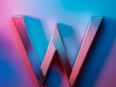 W illustration lettering