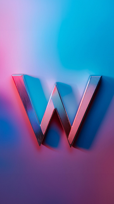 W illustration lettering