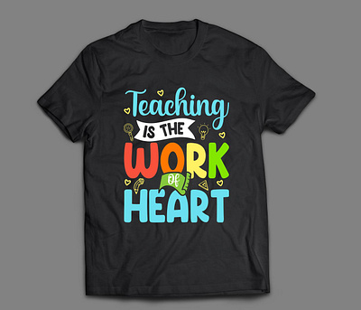 Teacher t-shirt design 100days back to school colorful design fashion graphic graphic design illustration school student t shirt design teac teacher teachers typography