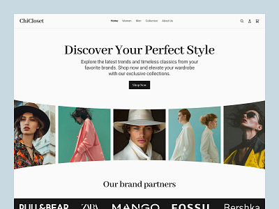 ChiCloset - Fashion eCommerce Landing Page clothing e commerce fashion fashion website homepage landing page ui ux web design