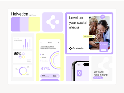 Helvetica - Social Media Branding branding and identity graphic design logotype networking profile saas branding social media design ui ux visual design webdesign