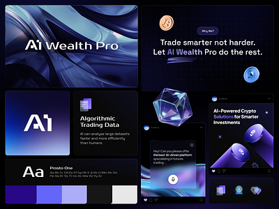 AI Wealth Pro | Consulting Crypto Trading Platform ai bran crypto logo style guide style kit trading