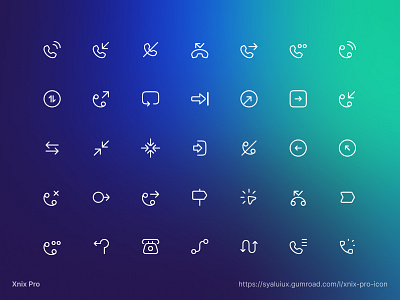 Call icons - Xnix Pro Pack arrow call icon design icon icon pack iconography icons line icon phone icon stroke icon ui xnix xnixpro