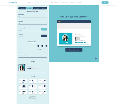 Email Signature generator ui design design mobileapp ui userinterface ux webdesign