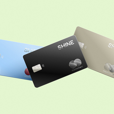 Shine bank card illustration using Figma tool brand design branding figma illustration product design ui