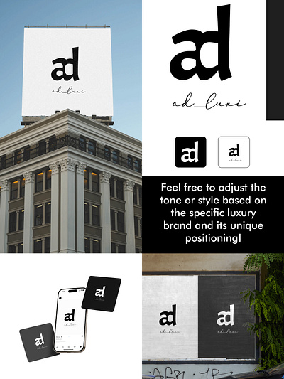 ad luxe ( logo design & mockup's ) branding graphic design logo