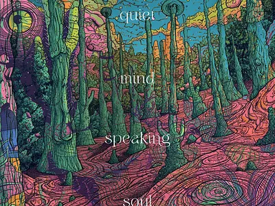 quiet mind, speaking soul graphic design