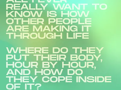 all i ever really want to know quote