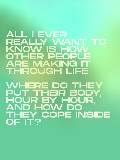 all i ever really want to know quote