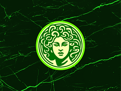 Medusa logo branding creative logo design detailed vector flat graphic design greek greek mythology green illustration illustrative logo logo marble medusa medusa logo minimalist design mythological mythology vector vector art