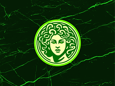 Medusa logo branding creative logo design detailed vector flat graphic design greek greek mythology green illustration illustrative logo logo marble medusa medusa logo minimalist design mythological mythology vector vector art