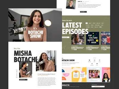 Personal Podcast Landing page branding design dribbble graphic design home page landing page live show website minimal design personal portfolio website podcast podcast landing page podcast show portfolio website trending show tv show ui ui design website design