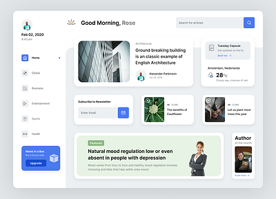 News App Dashboard Ui Design dashboard design dashboard ui news app dashboard newsletter ui ui ui design ux ux design