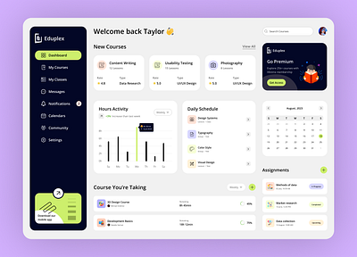 Edtech Platform Dashboard Ui Design dashboard ui dashboard ui design ui ui design ux ux design