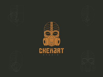 Chenart Studio Branding african art art studio brand identity design branding graphic design logo logo design mural art